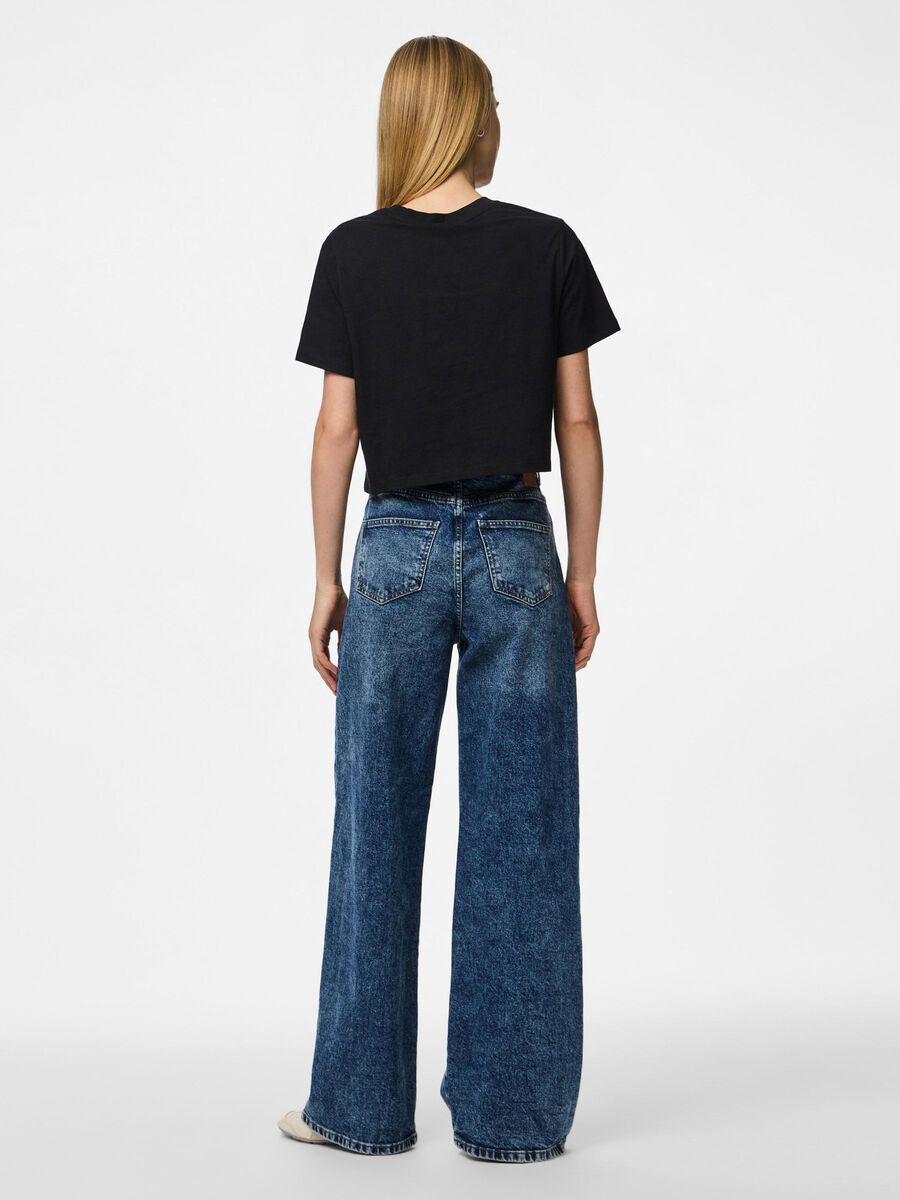 Pieces PCSARA CROPPED T-SHIRT, Black, highres - 17146319_Black_004.jpg