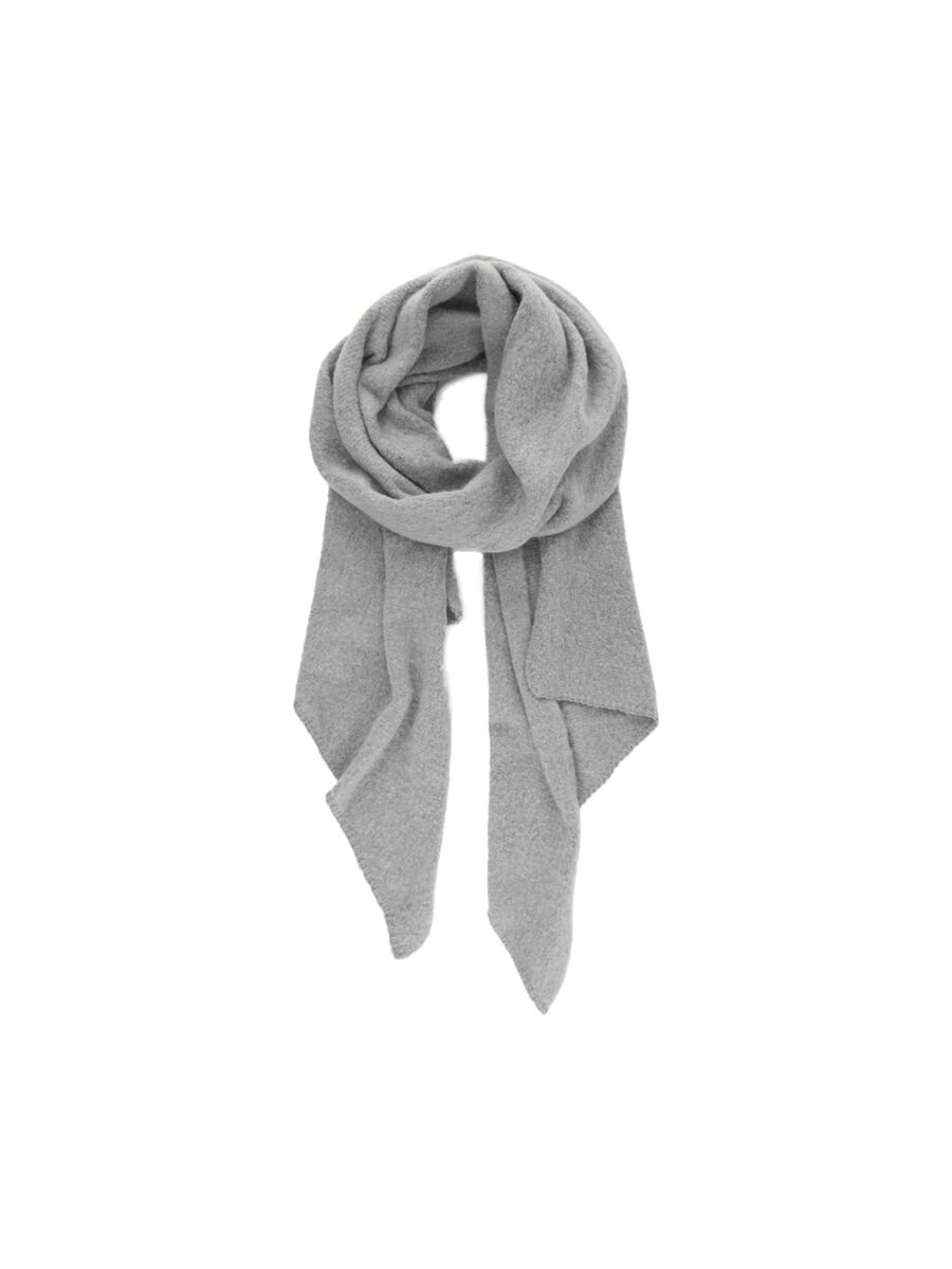 Carousel image - PCPYRON LONG SCARF, Medium Grey Melange | 1