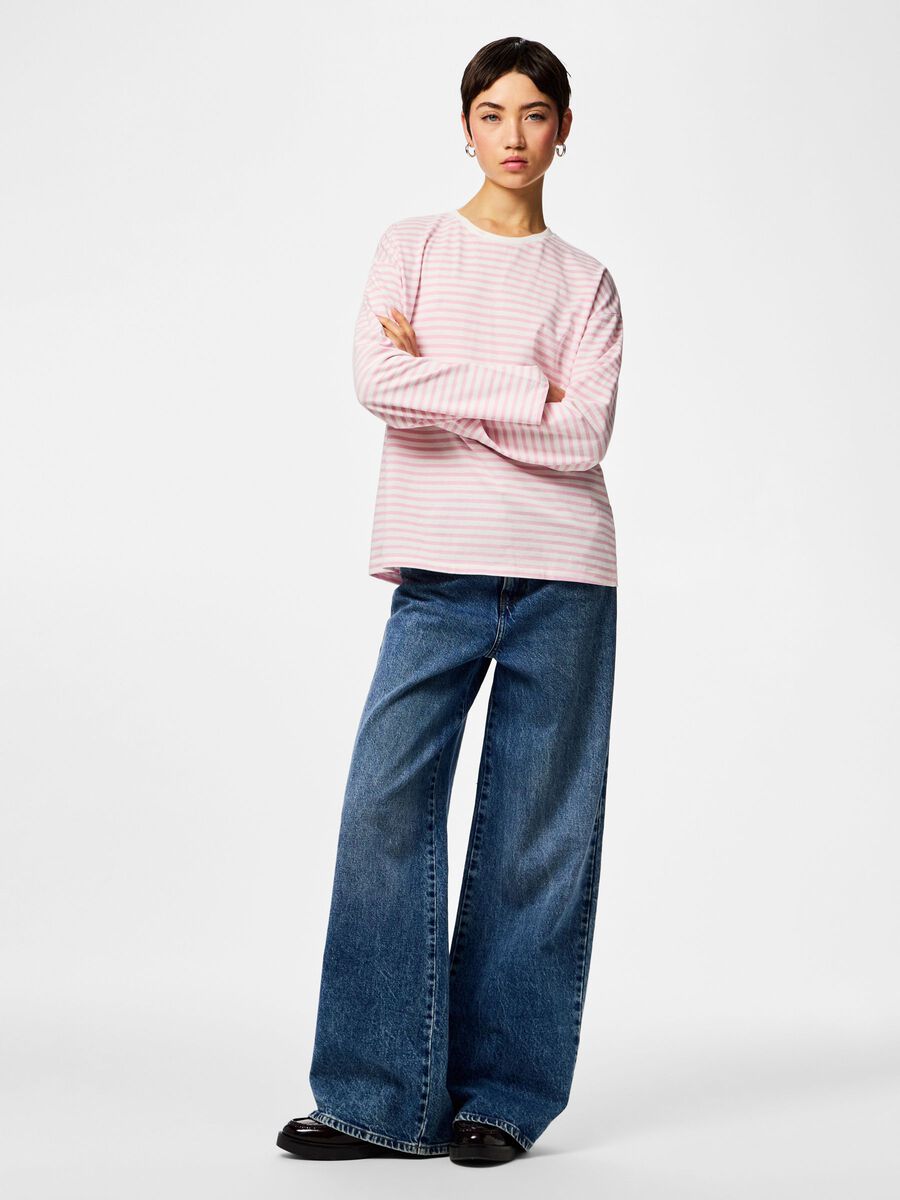 Product carousel image - PCSADIE LONG SLEEVED TOP, Bright White | 1