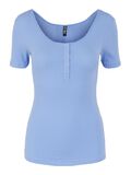 Pieces PCKITTE  SHORT SLEEVED TOP, Vista Blue, highres - 17101439_VistaBlue_001.jpg