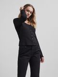 Pieces SLIM-FIT RIBBED BLOUSE, Black, highres - 17101835_Black_003.jpg