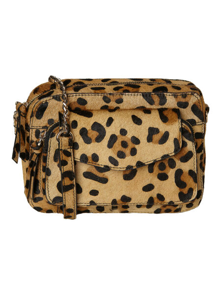 Pieces LEATHER CROSSBODY BAG, Beige, highres - 17100636_Beige_724224_001.jpg