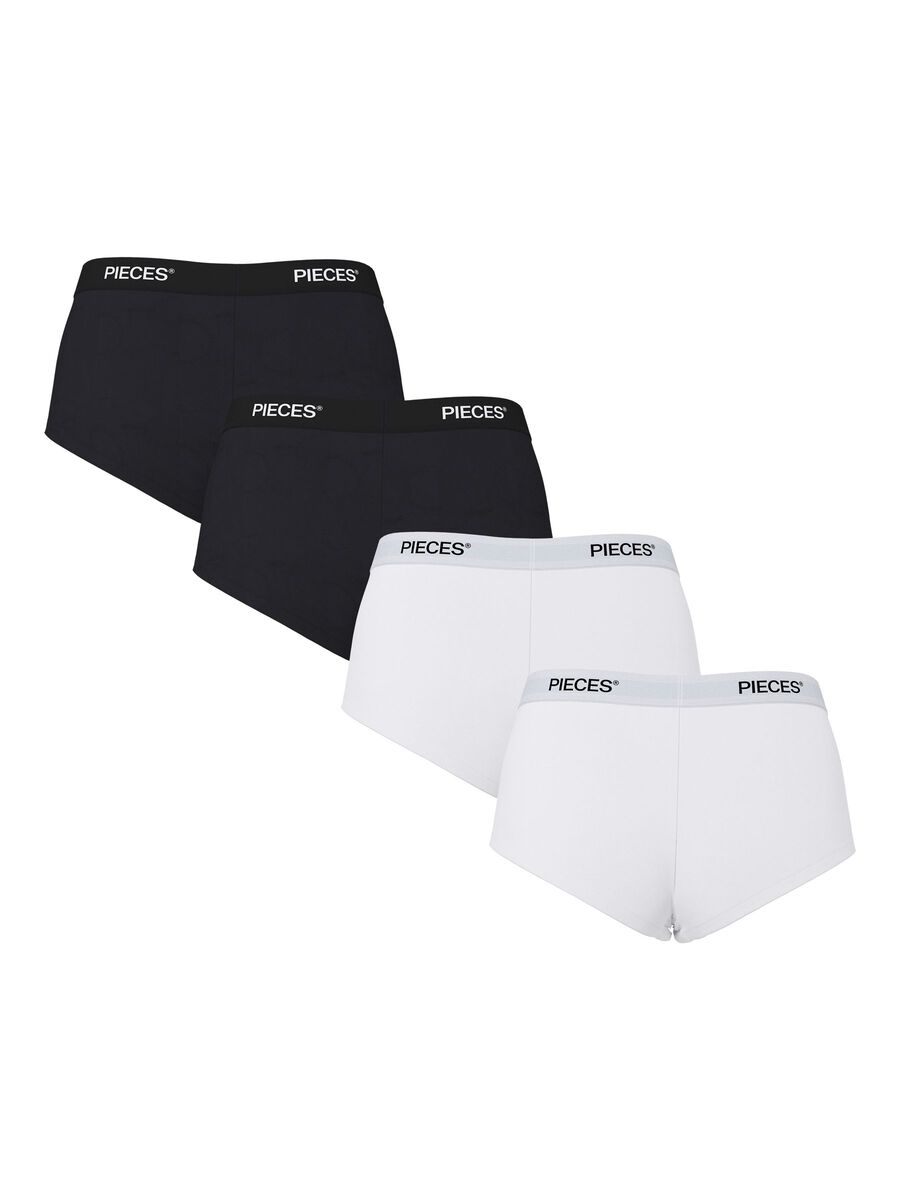 Carousel image 3 PCLOGO LADY 4-PACK BOXERSHORTS, Black