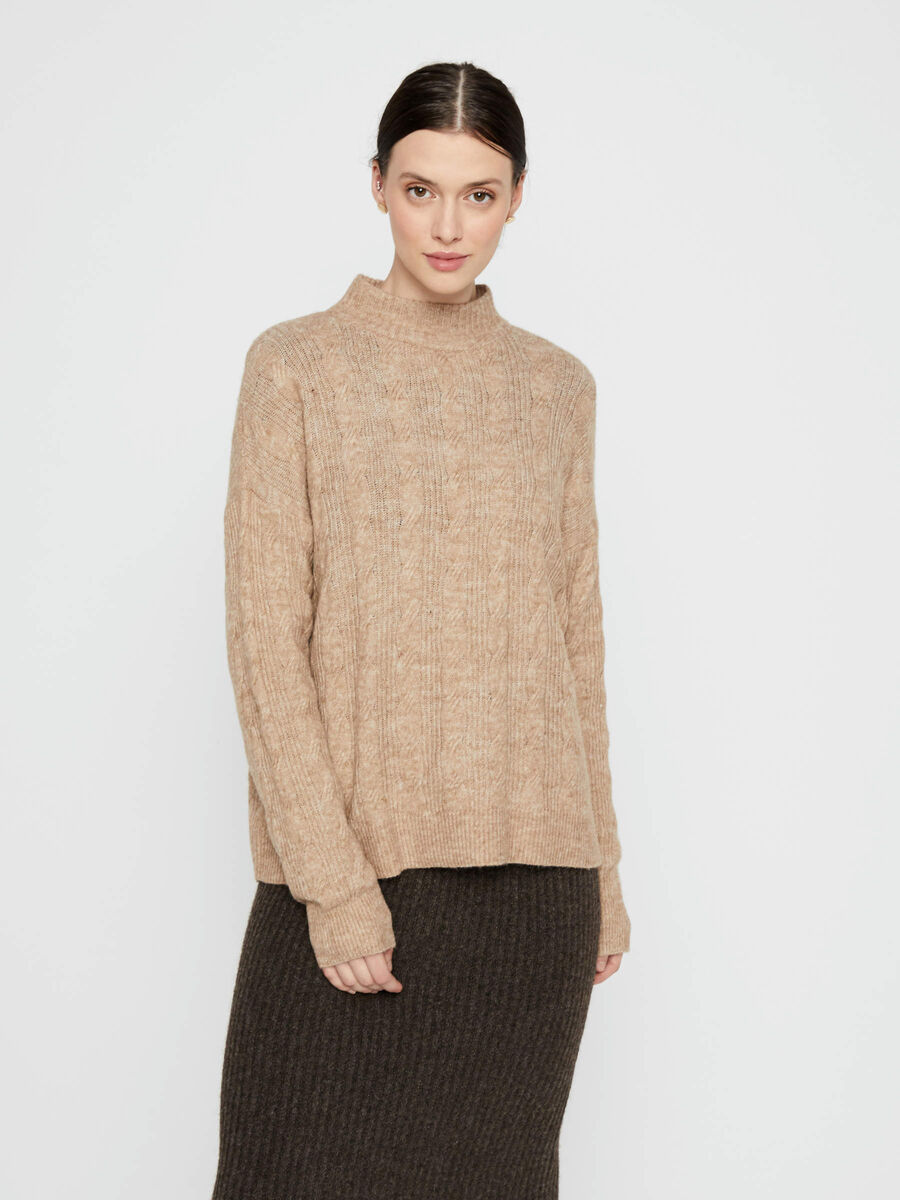 Pieces PCBECKY KNITTED PULLOVER, Natural, highres - 17106808_Natural_003.jpg