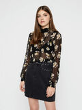 Pieces HIGH-NECK PRINTED BLOUSE, Black, highres - 17100972_Black_731120_003.jpg