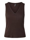 Product image thumbnail - PCBELLA V-NECK TANK TOP, Hot Fudge | 5