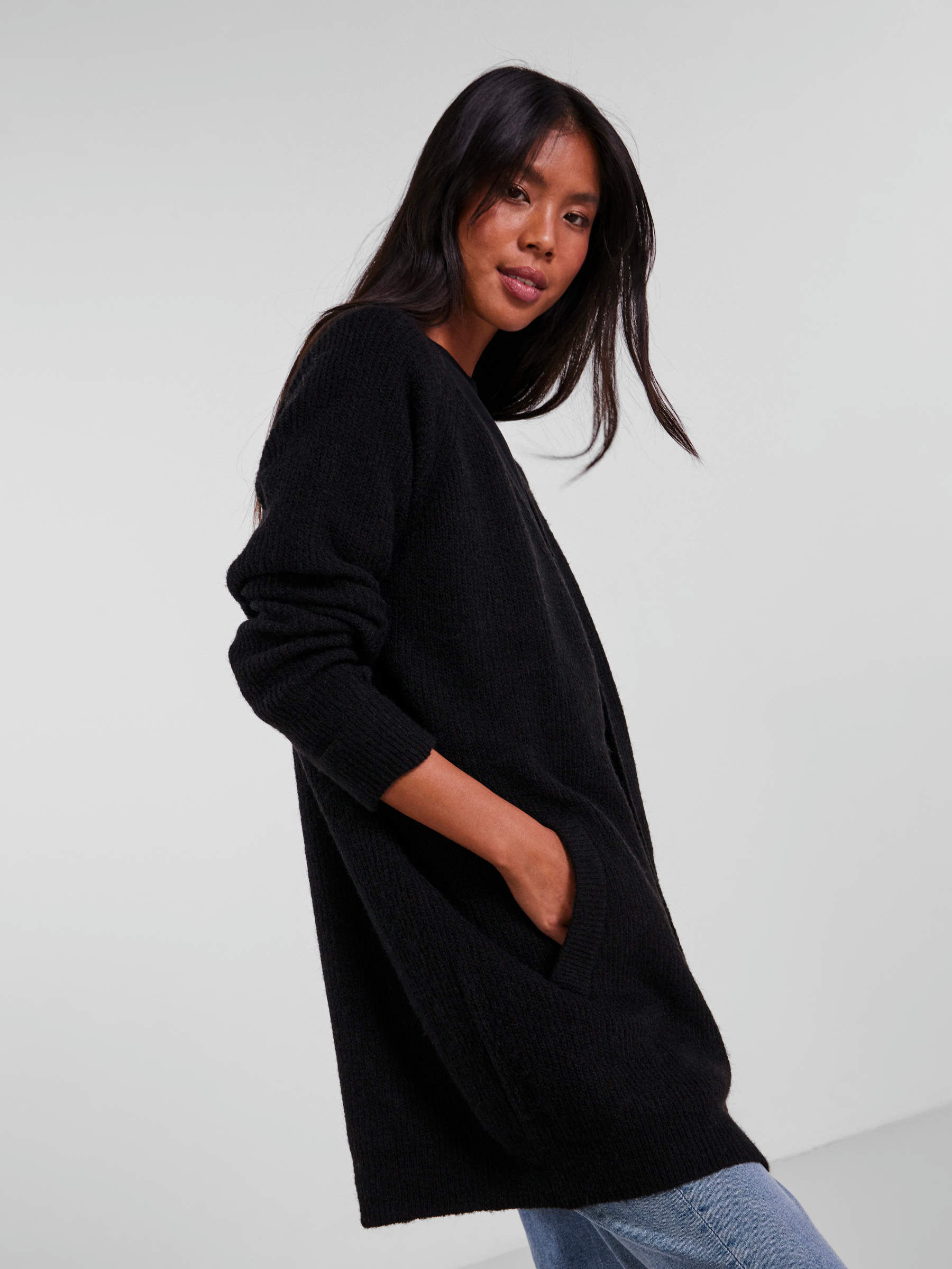 Next black discount longline cardigan