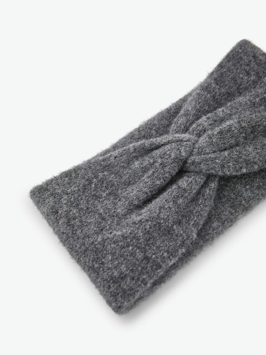 Pieces WOOL-BLEND HEADBAND, Dark Grey Melange, highres - 17092004_DarkGreyMelange_006.jpg