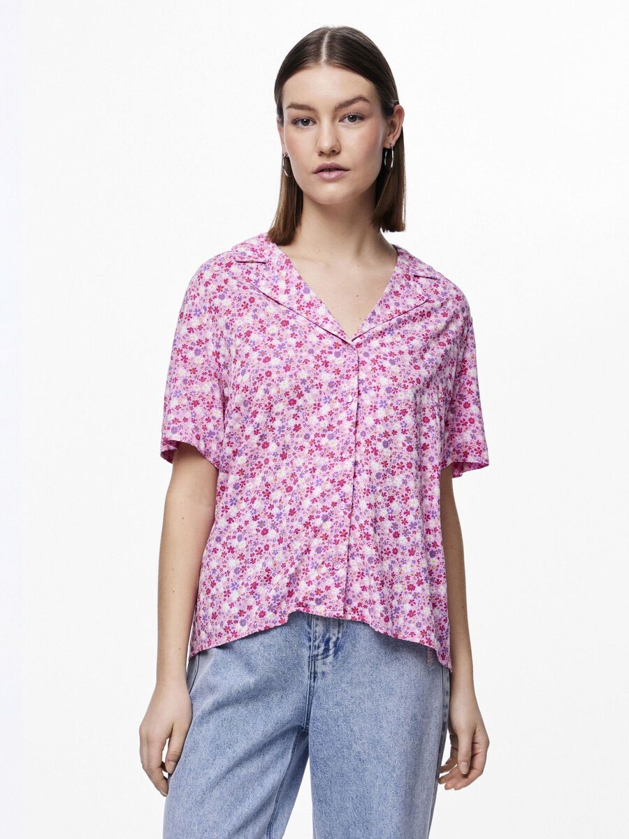 Pieces PCTALA KURZARMHEMD, Hot Pink, highres - 17146431_HotPink_1085464_003.jpg