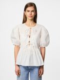 Pieces PCJOLLY KNYTNING TOPP MED PUFFÄRMAR, Bright White, highres - 17148315_BrightWhite_003.jpg