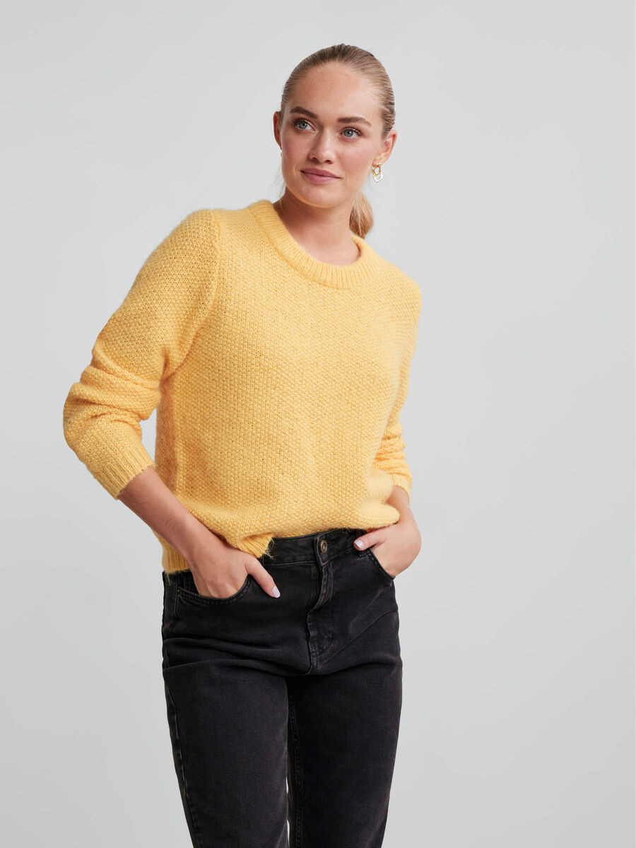 Pieces PCMIA KNITTED JUMPER, Flax, highres - 17131124_Flax_003.jpg