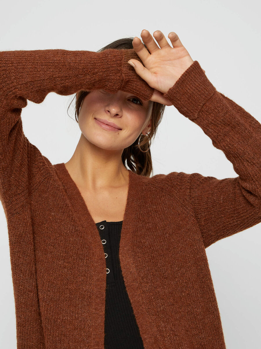 Cardigan 'PCEllen' PIECES En Beige Chiné | ABOUT YOU
