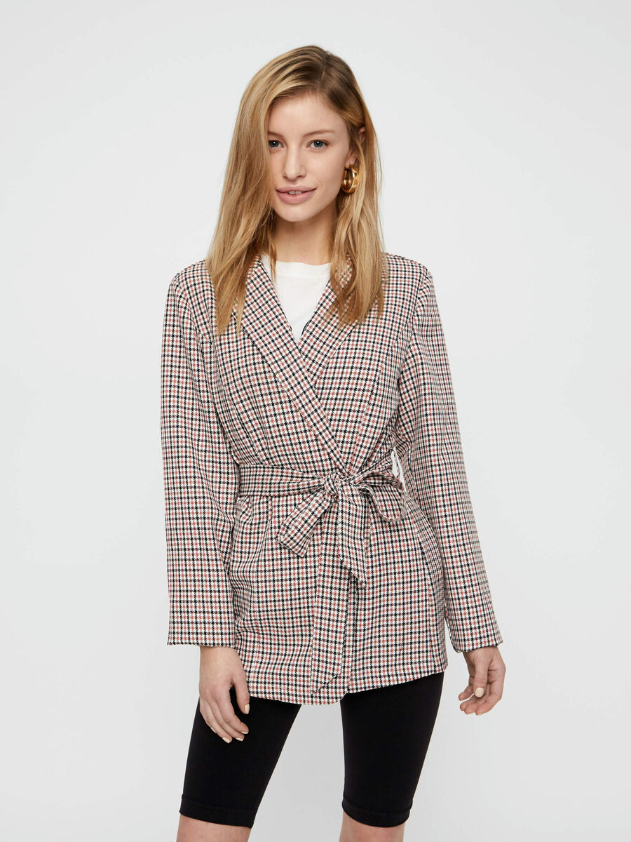 Pieces CHECKED BLAZER, Black, highres - 17100856_Black_728699_003.jpg