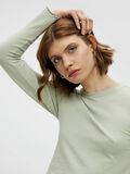 Pieces CROPPED TOP MET LANGE MOUWEN, Desert Sage, highres - 17117098_DesertSage_006.jpg