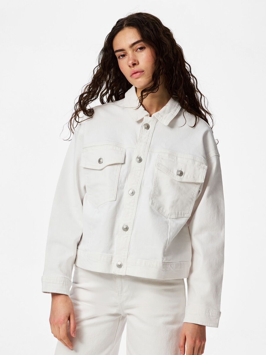 Product carousel image - PCELMA DENIM JACKET, Bright White | 1