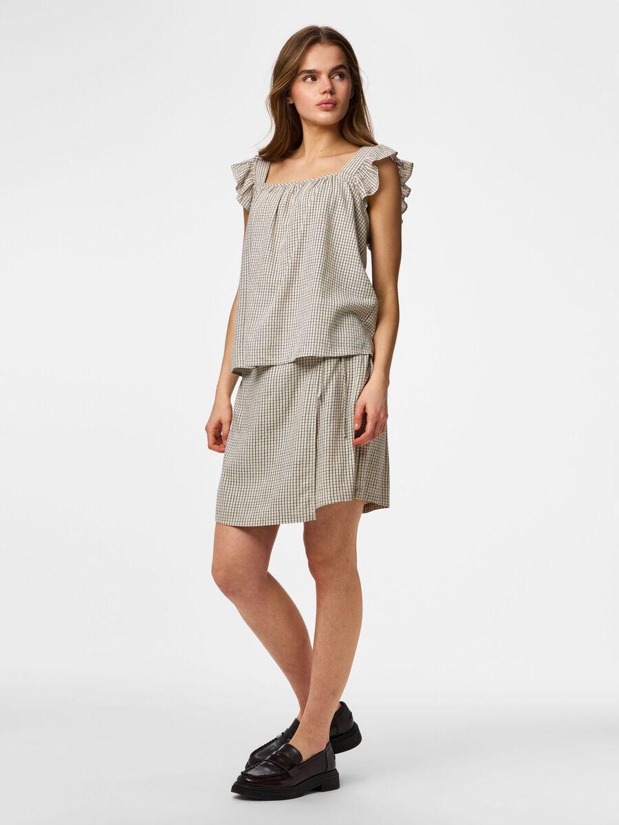 Carousel image - PCPIA LINEN BLEND SLEEVELESS TOP, Birch | 5