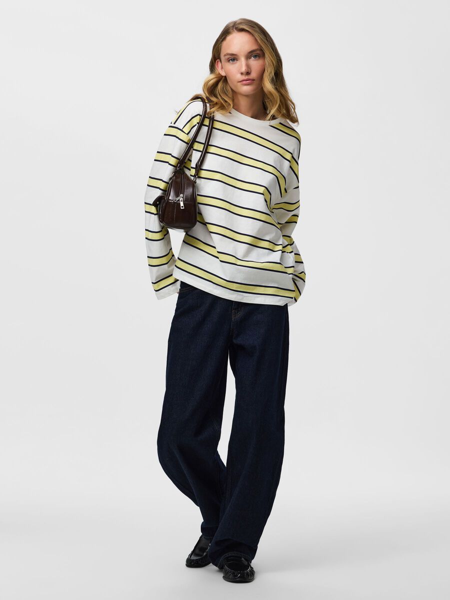 Product carousel image - PCMILA LOOSE LONG SLEEVED TOP, French Vanilla | 1