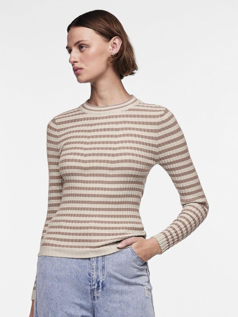 Pieces PCCRISTA KNITTED PULLOVER, Fossil, highres - 17115047_Fossil_870172_003.jpg