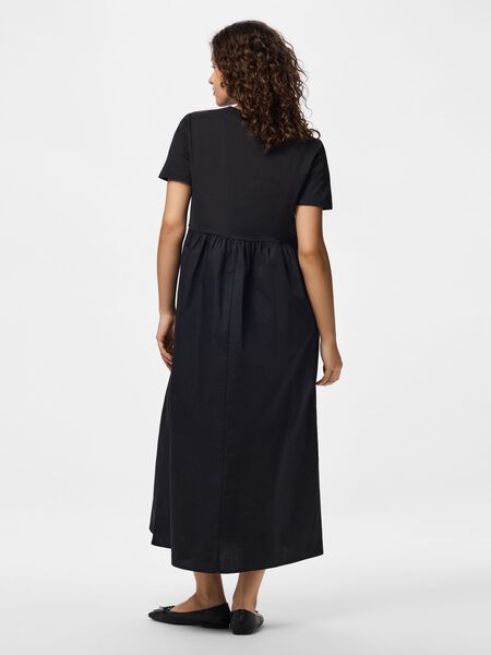 knee length dresses for ladies Gina Bacconi Black Alaura Belted Knit Midi Dress