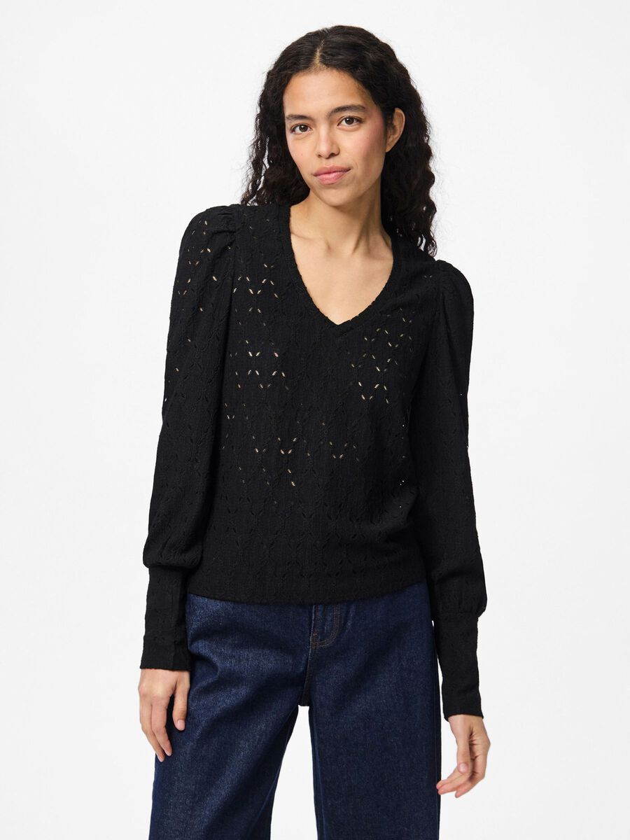 Pieces PCCHRISTY BLUSE, Black, highres - 17120347_Black_003.jpg
