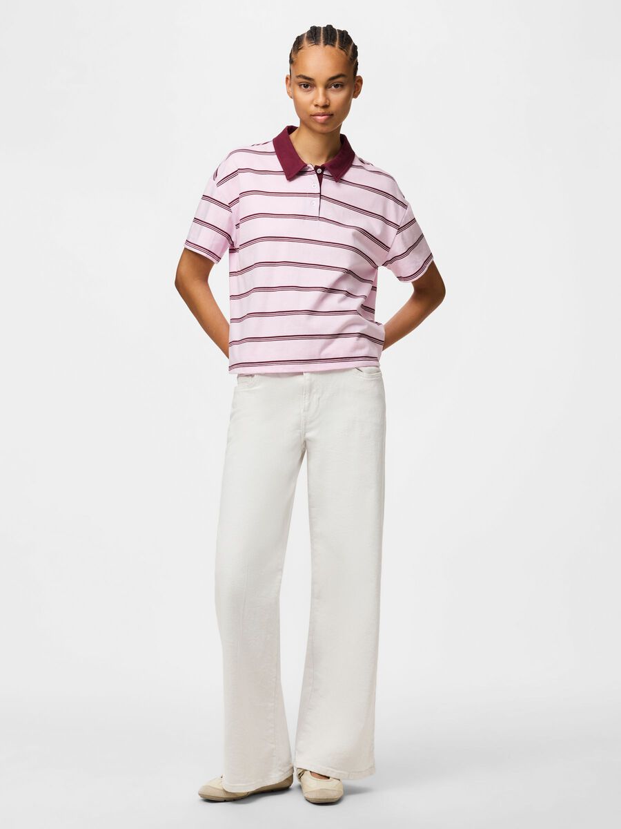 Product carousel image - PCSADIE POLO T-SHIRT, Roseate Spoonbill | 1