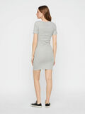 Pieces FIGURBETONTES GERIPPTES KLEID, Light Grey Melange, highres - 17102712_LightGreyMelange_004.jpg
