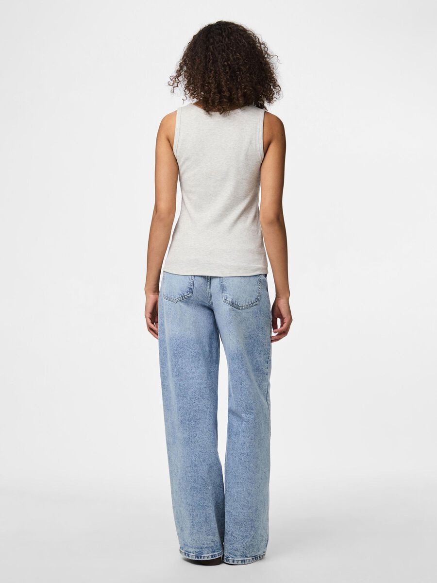 Pieces PCMAY TANK-TOP, Light Grey Melange, highres - 17154484_LightGreyMelange_004.jpg