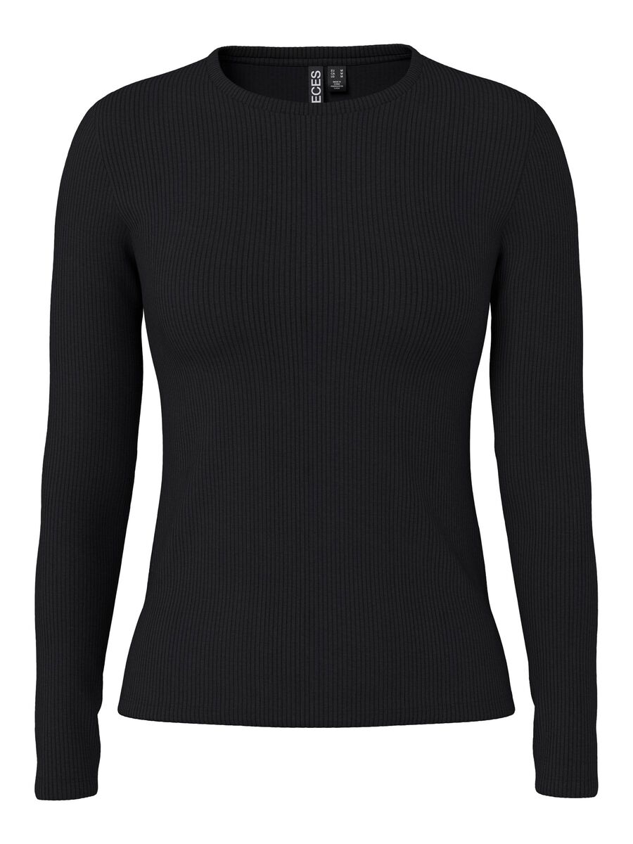 Carousel image - PCRUKA LONG SLEEVED TOP, Black | 5