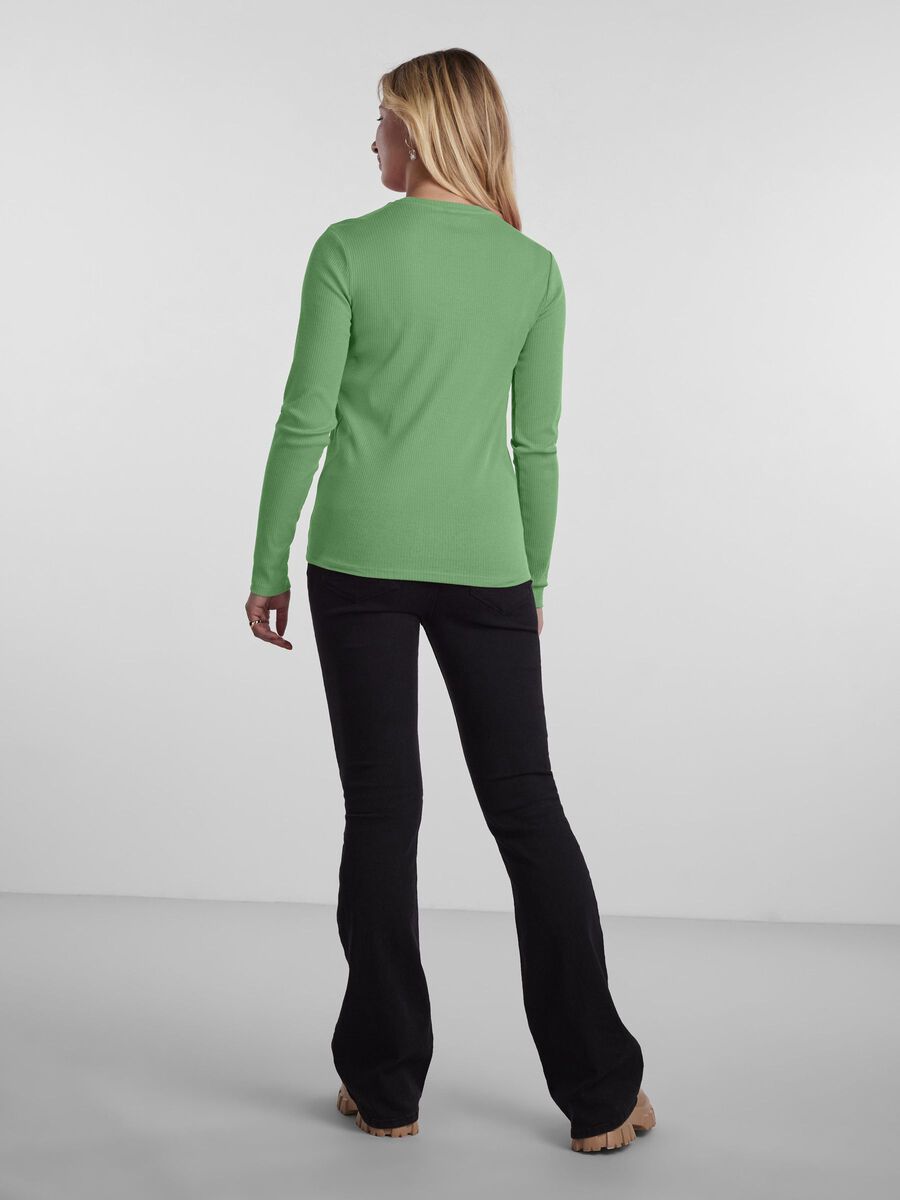 Pieces PCRUKA LONG SLEEVED TOP, Absinthe Green, highres - 17133838_AbsintheGreen_004.jpg