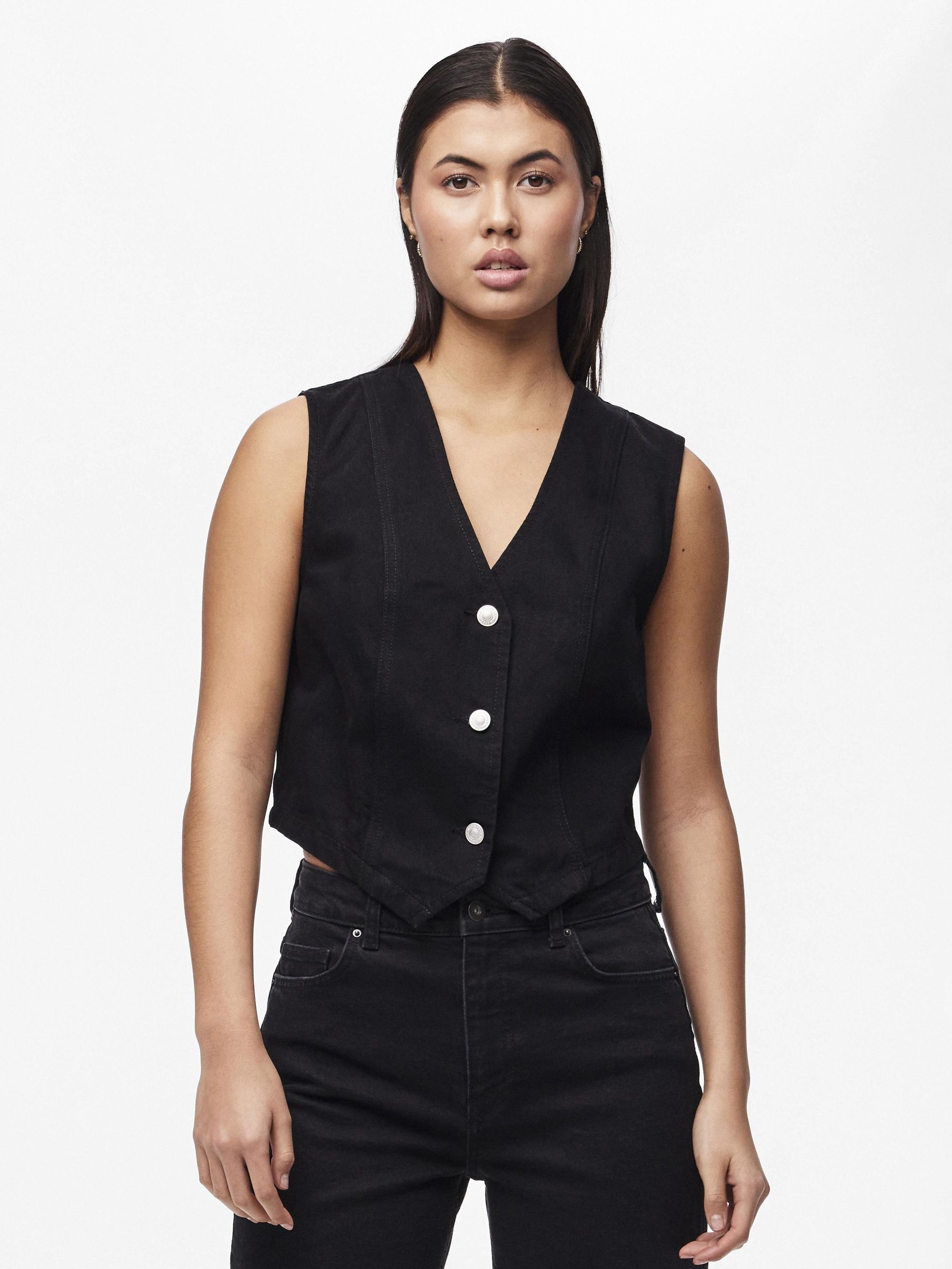 Black Gelso tailored waistcoat | The Frankie Shop | MATCHES UK