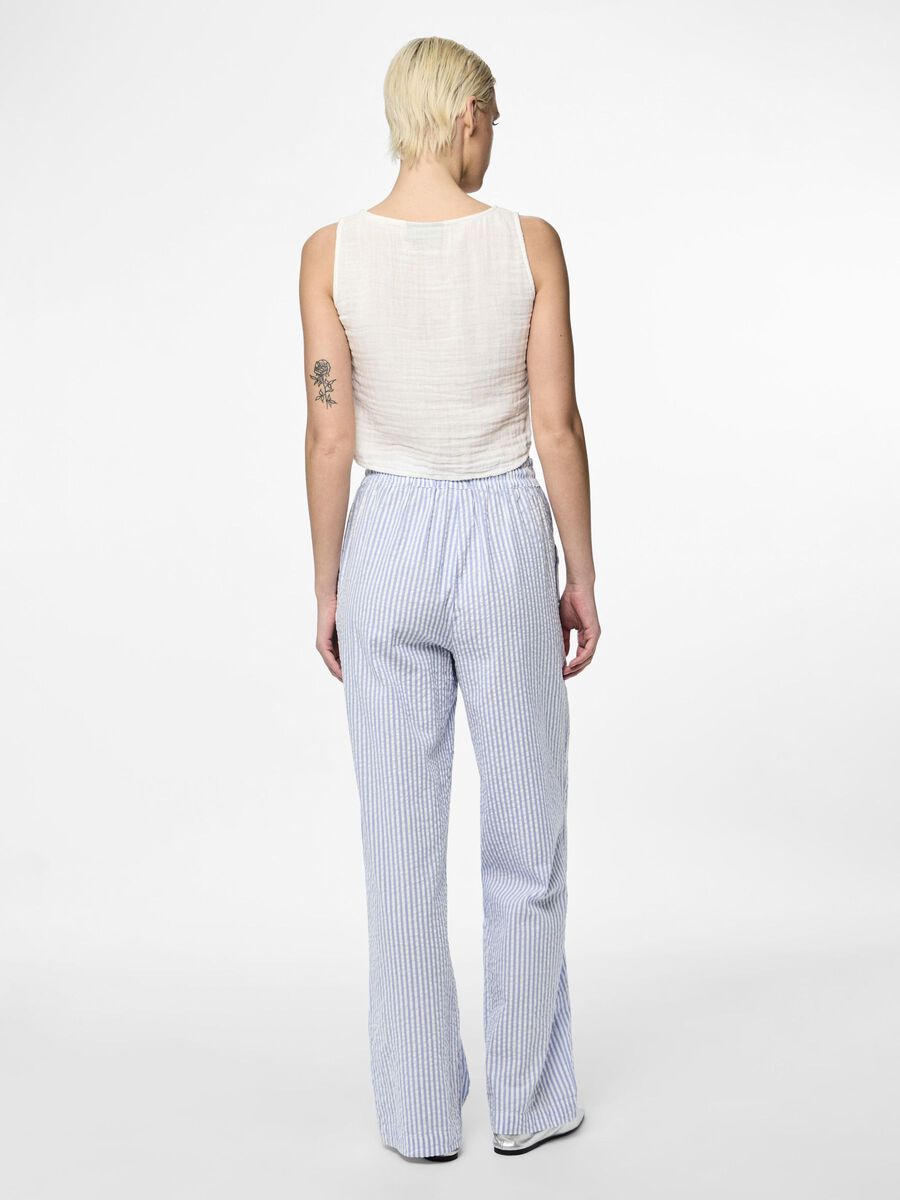 Pieces PCSALLY SEERSUCKER TROUSERS, Hydrangea, highres - 17146656_Hydrangea_1109696_004.jpg
