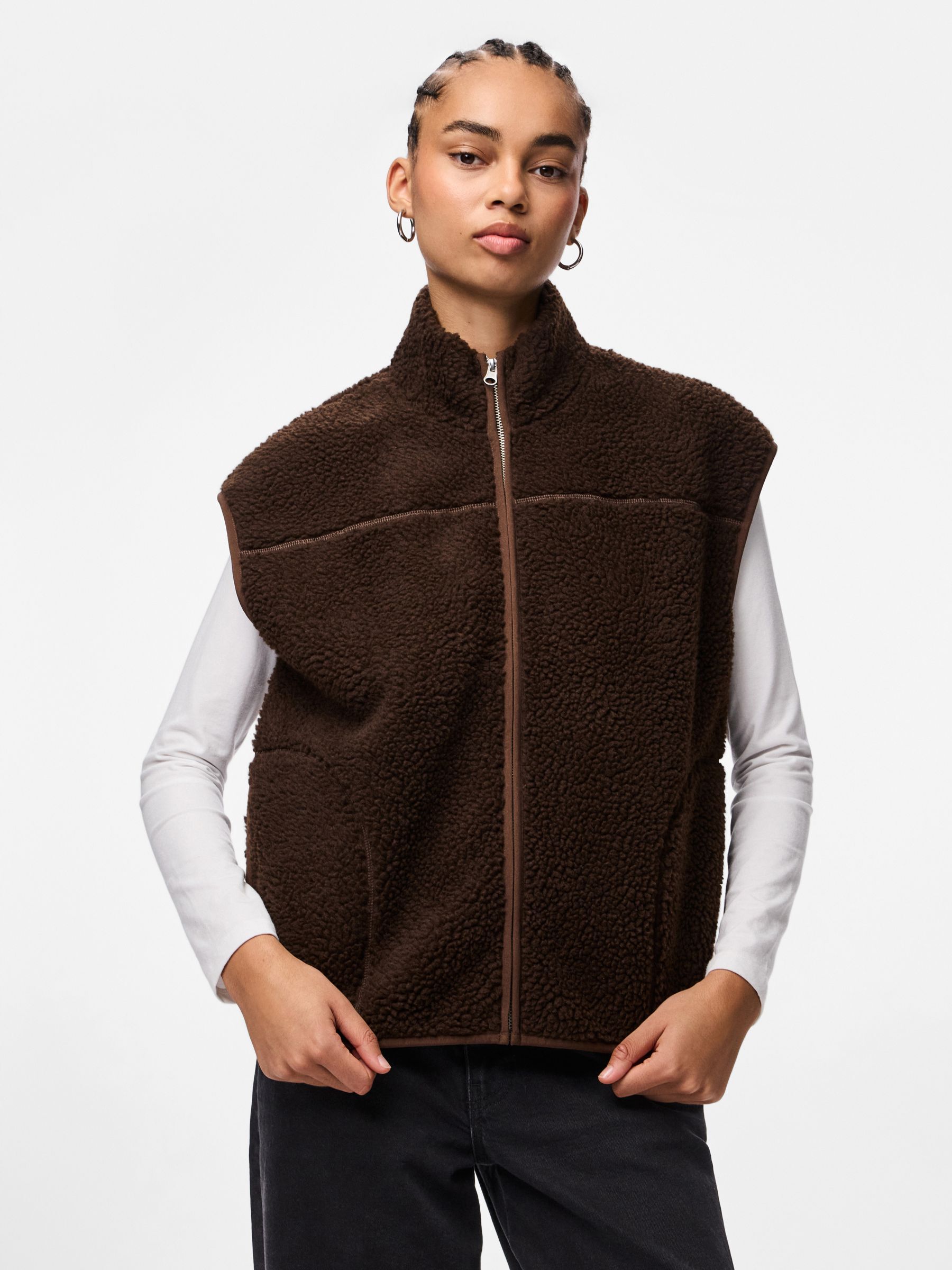 PCSADIA GILET | Brown | PIECES® Austria
