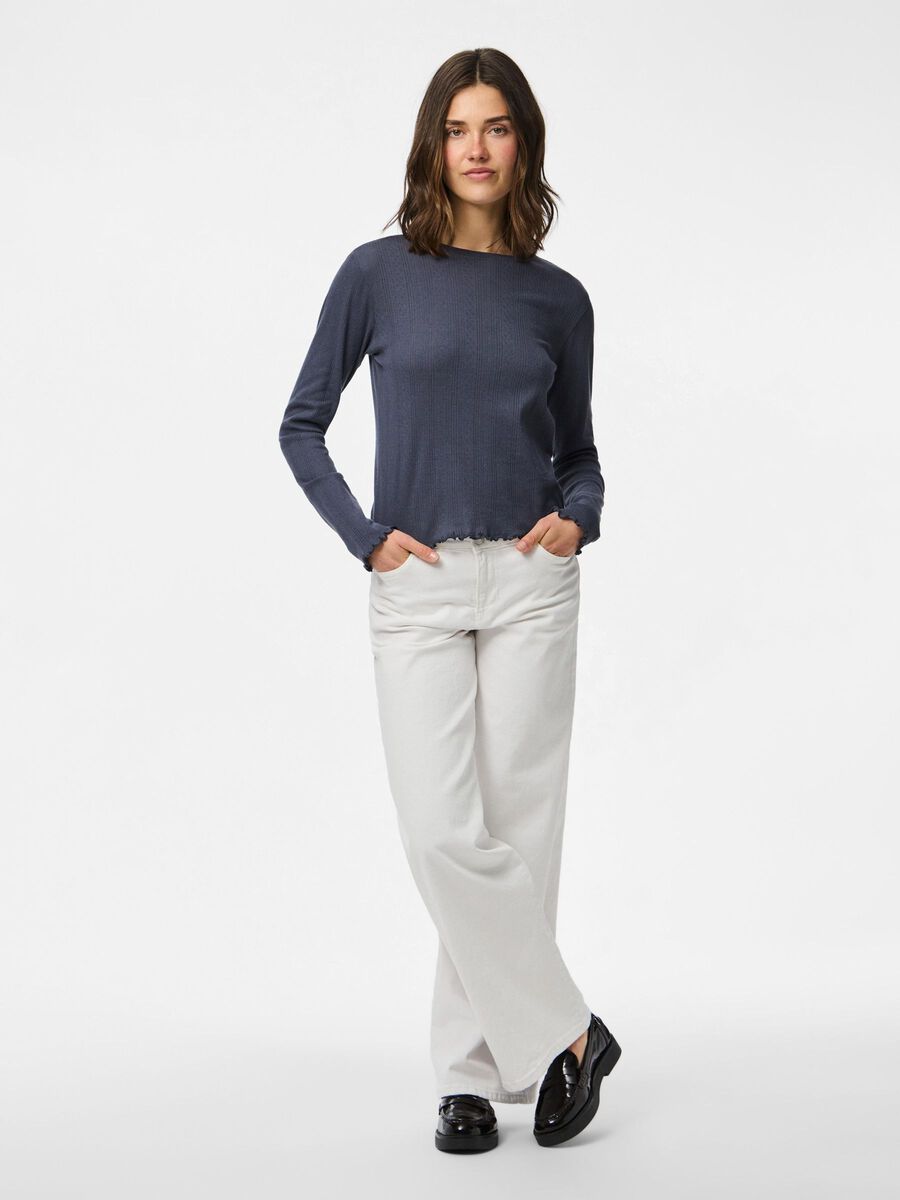 Pieces PCMARIE OBERTEIL MIT LANGEN ÄRMELN, Ombre Blue, highres - 17152052_OmbreBlue_005.jpg