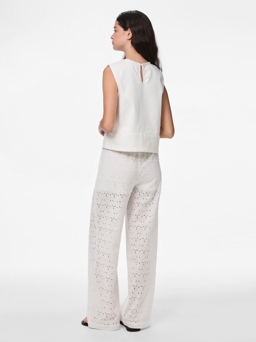 Pieces PANTALONES DE PIERNA ANCHA, Cloud Cream, highres - 17163254_CloudCream_004.jpg