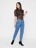Pieces SEMI-TRANSPARANTE POFMOUW BLOUSE, Black, highres - 17106071_Black_005.jpg