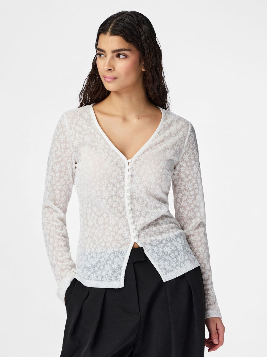 Product carousel image - PCBAISY CARDIGAN, Cloud Dancer | 1