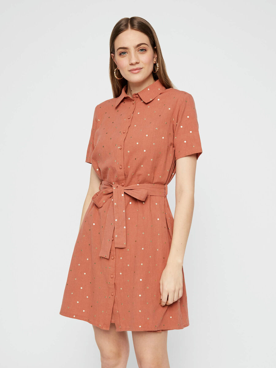 Pieces POIS ROBE-CHEMISE, Copper Brown, highres - 17102886_CopperBrown_748556_003.jpg
