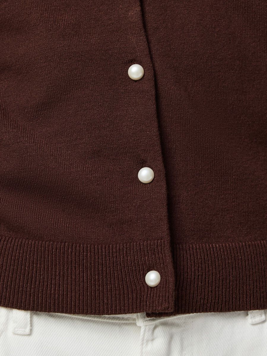 Carousel image - PCNORA V-NECK  KNITTED CARDIGAN, Chicory Coffee | 4