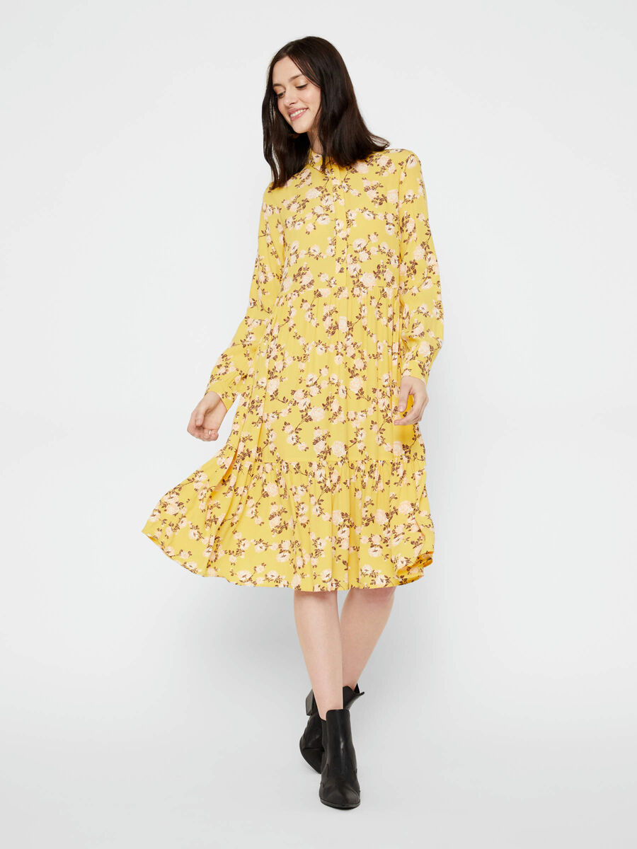 Pieces PCMELINDA SHIRT DRESS, Ceylon Yellow, highres - 17110417_CeylonYellow_816732_003.jpg