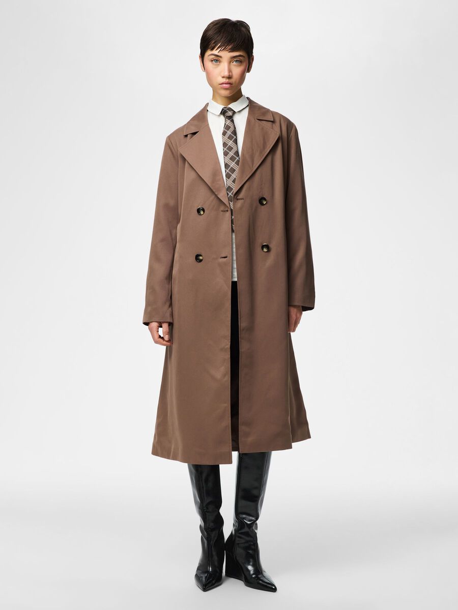 Carousel image - PCSCARLETT TRENCHCOAT, Coffee Quartz | 3