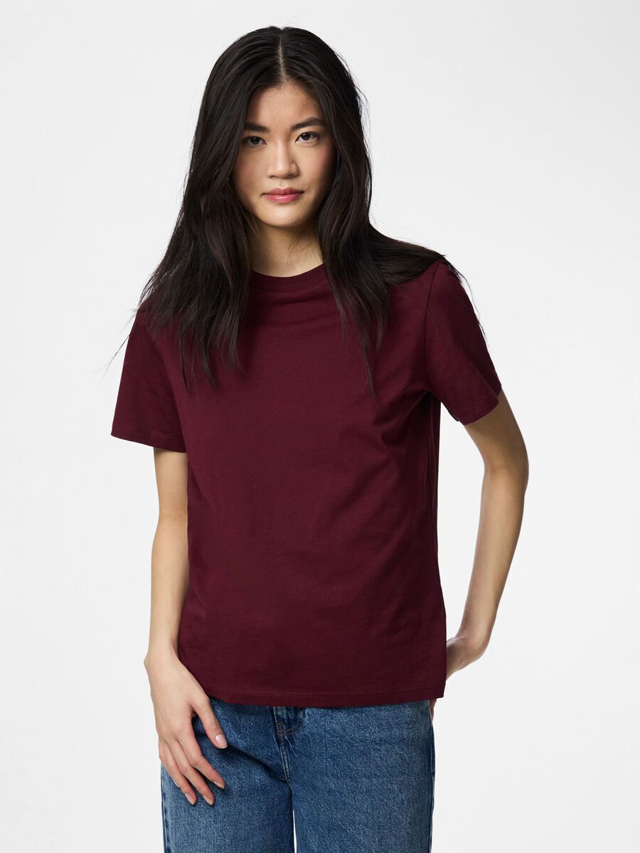 Product carousel image - PCRIA COTTON T-SHIRT, Tawny Port | 1
