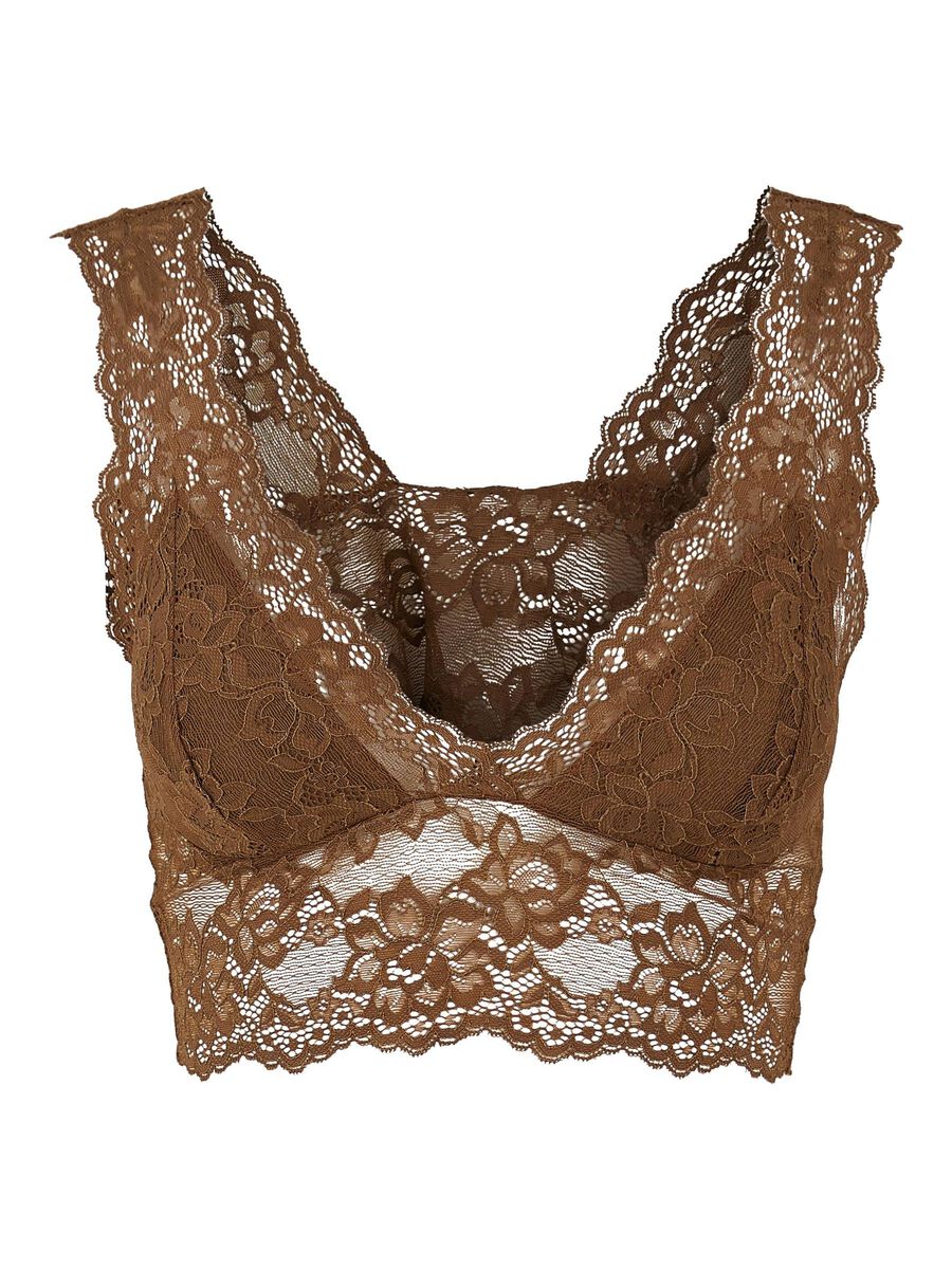 Pieces PCLINA LACE BRALETTE, Toffee, highres - 17096003_Toffee_001.jpg