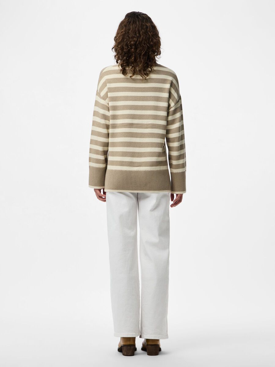 Carousel image - PCAVA SLIT KNITTED PULLOVER, Crockery | 2