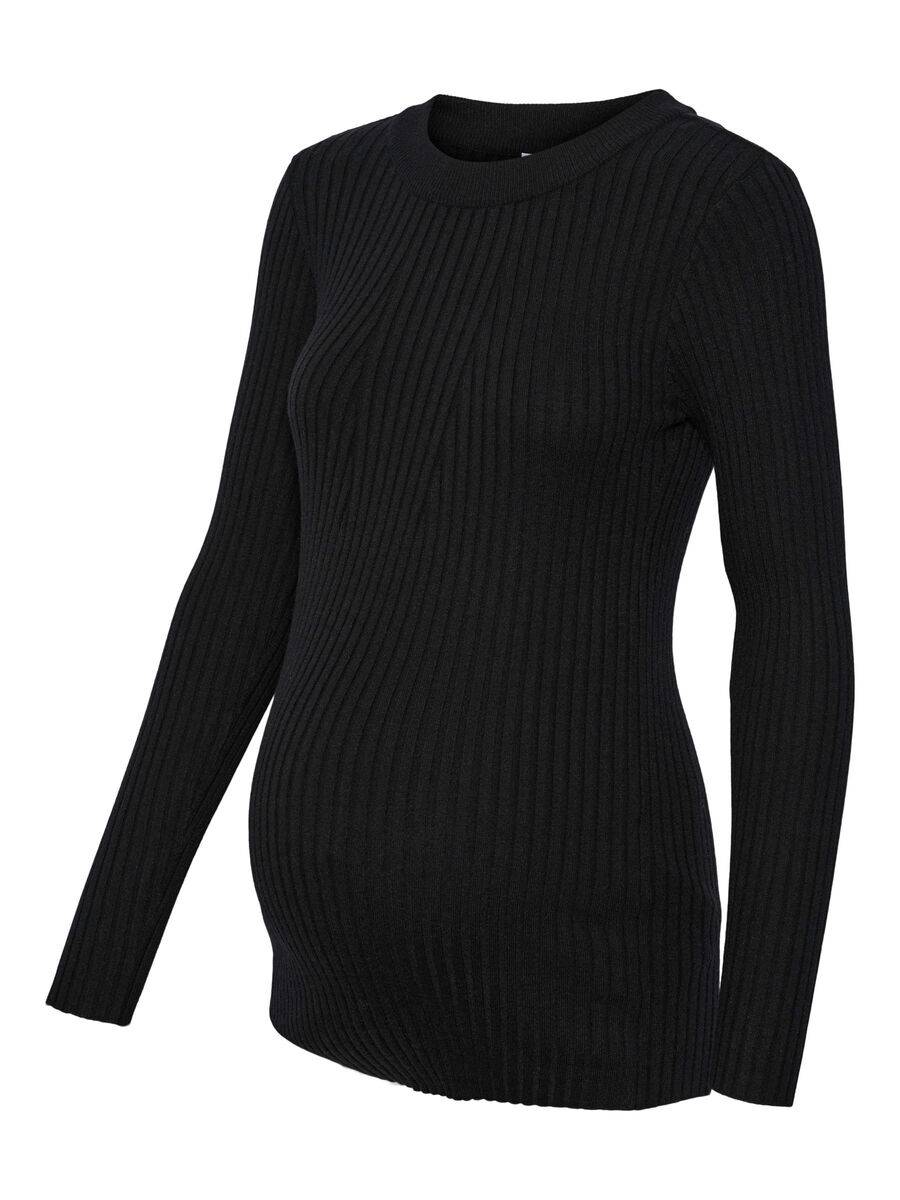 Pieces PMCRISTA KNITTED PULLOVER, Black, highres - 17125676_Black_001.jpg