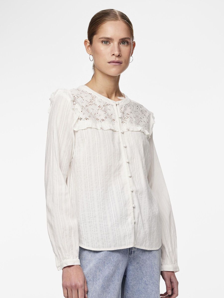 Pieces PCMILANA SHIRT, Cloud Dancer, highres - 17147582_CloudDancer_003.jpg