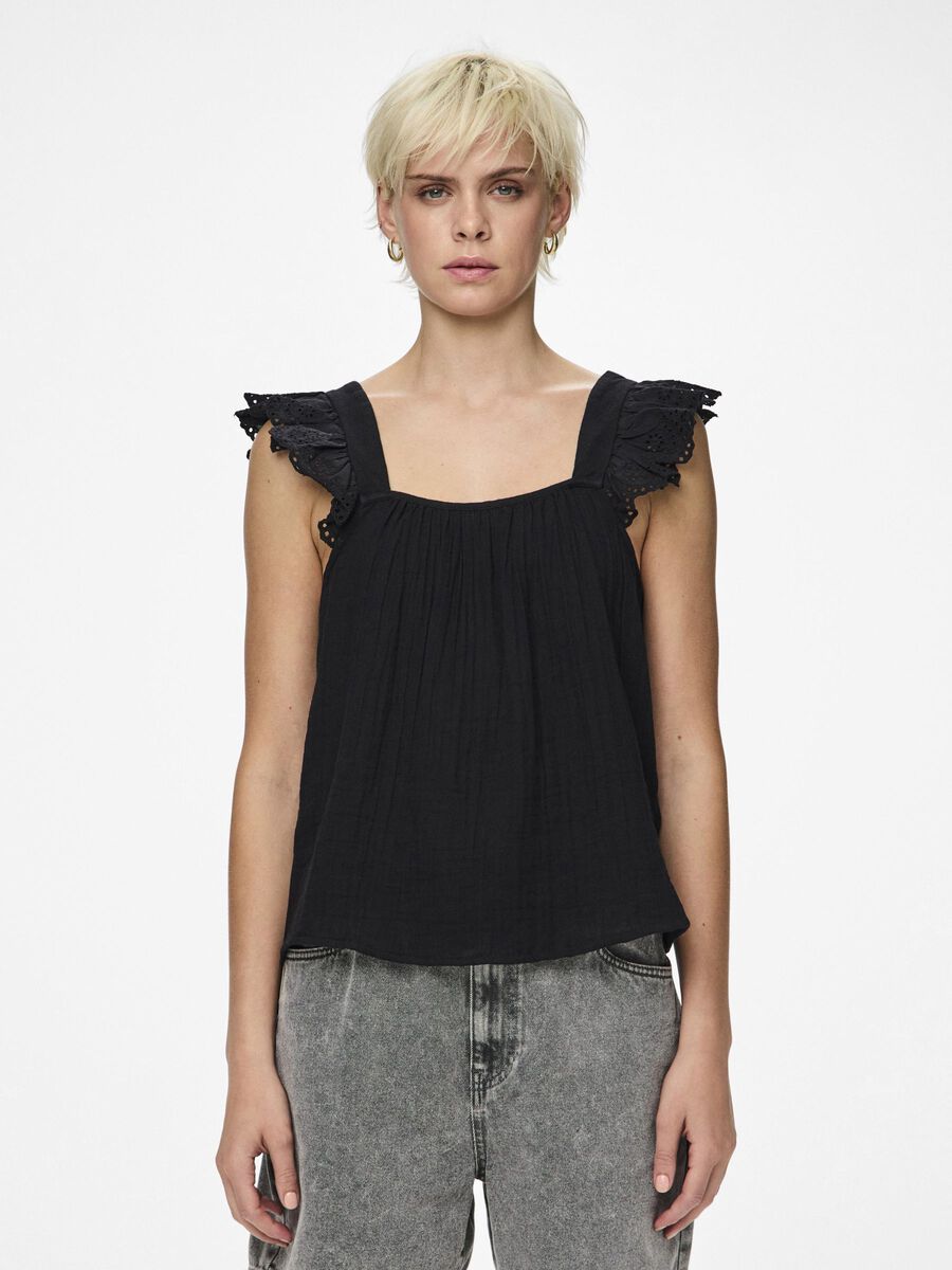 Pieces PCKIARA TOP UDEN ÆRMER, Black, highres - 17139183_Black_003.jpg