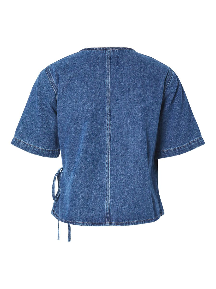 Pieces PCFIBBO - DENIM TOP, Medium Blue Denim, highres - 17158843_MediumBlueDenim_002.jpg