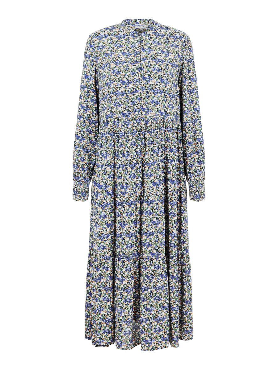 Carousel image - FLORAL-PRINT TIERED MIDI DRESS, Night Sky | 6
