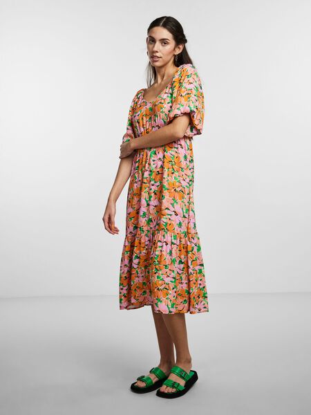 Pieces PCLOLA ROBE MI-LONGUE, Flame Orange, highres - 17139721_FlameOrange_1040187_005.jpg
