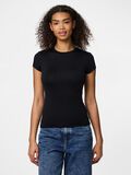 Pieces PCFYLLA NYLON SHORT SLEEVED TOP, Black, highres - 17157916_Black_003.jpg